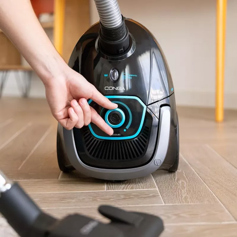 Cecotec Conga Powerbag 2500 Plus pölynimuri pussilla, 850 W, 2,5 L pölytilavuus, musta