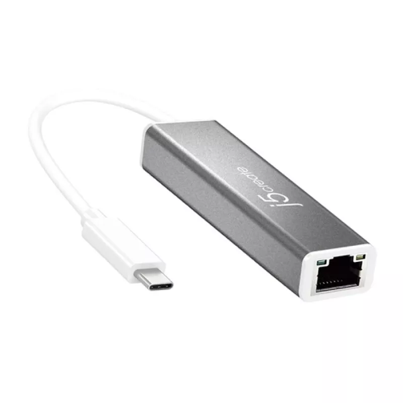 j5create USB-C - Gigabit Ethernet -sovitin hopea JCE133G-N