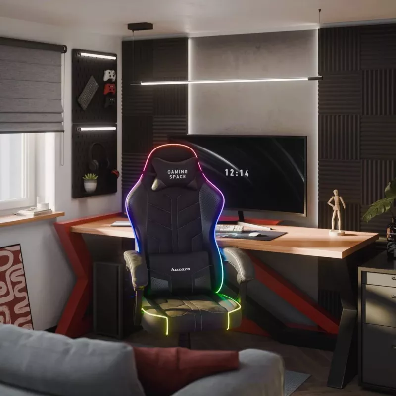 Huzaro Force 2.7 RGB musta pelituoli