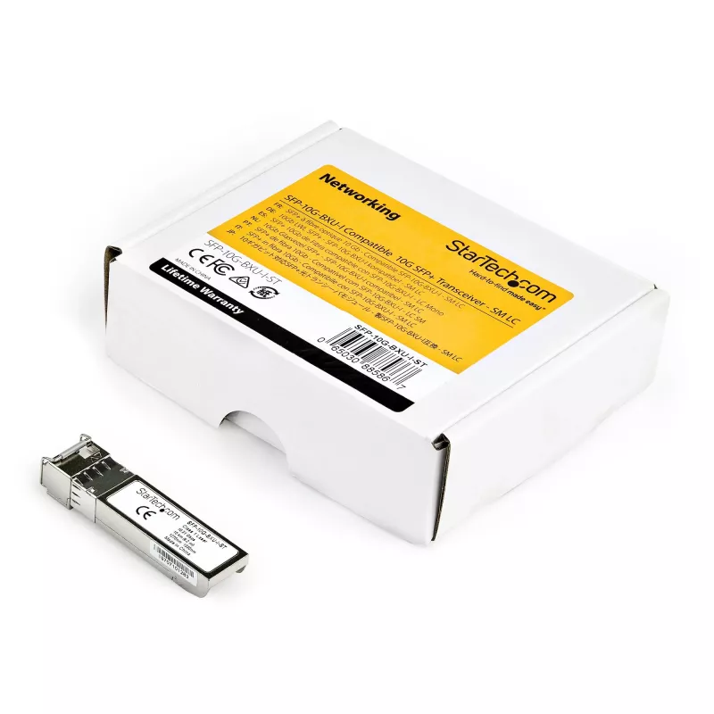 StarTech.com SFP-10G-BXU-I-ST SFP+ lähetin-vastaanotinmoduuli - Cisco-yhteensopiva - 10 Gbit/s - 10 km - Singlemode - LC