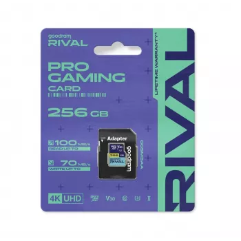 GOODRAM microSDXC 256GB RIVAL UHS-I U3 V30 C10 + sovitin