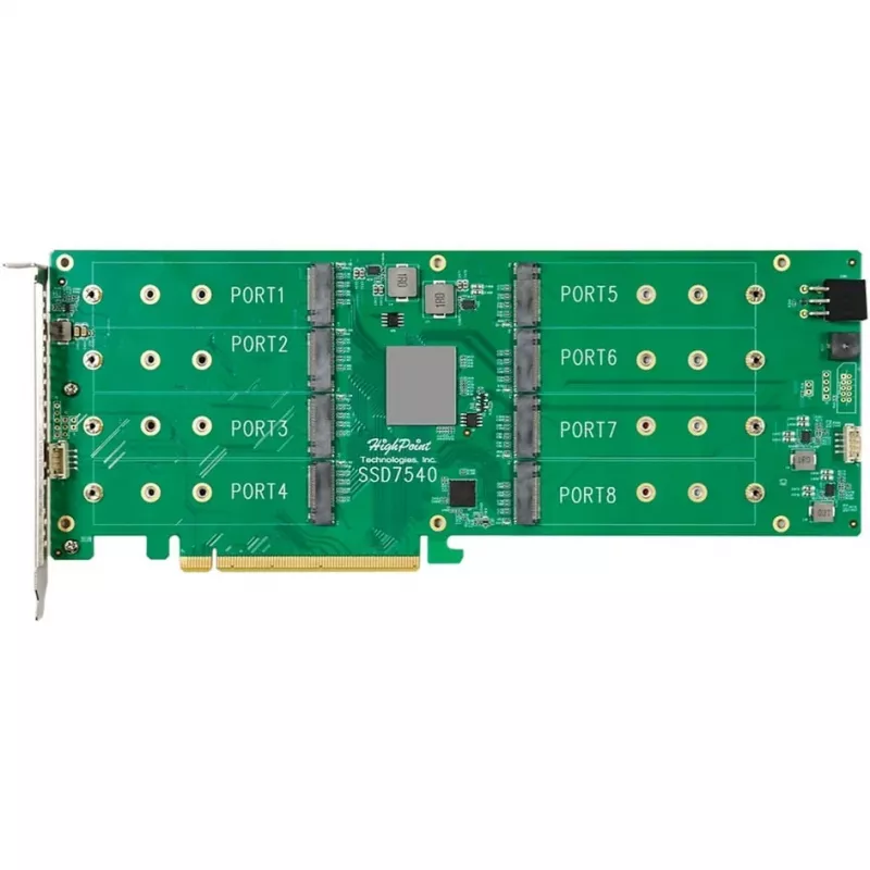 HighPoint Rocket 1508 8x M.2 -portti PCIe 4.0 x16 NVMe HBA C -liitäntäkortti