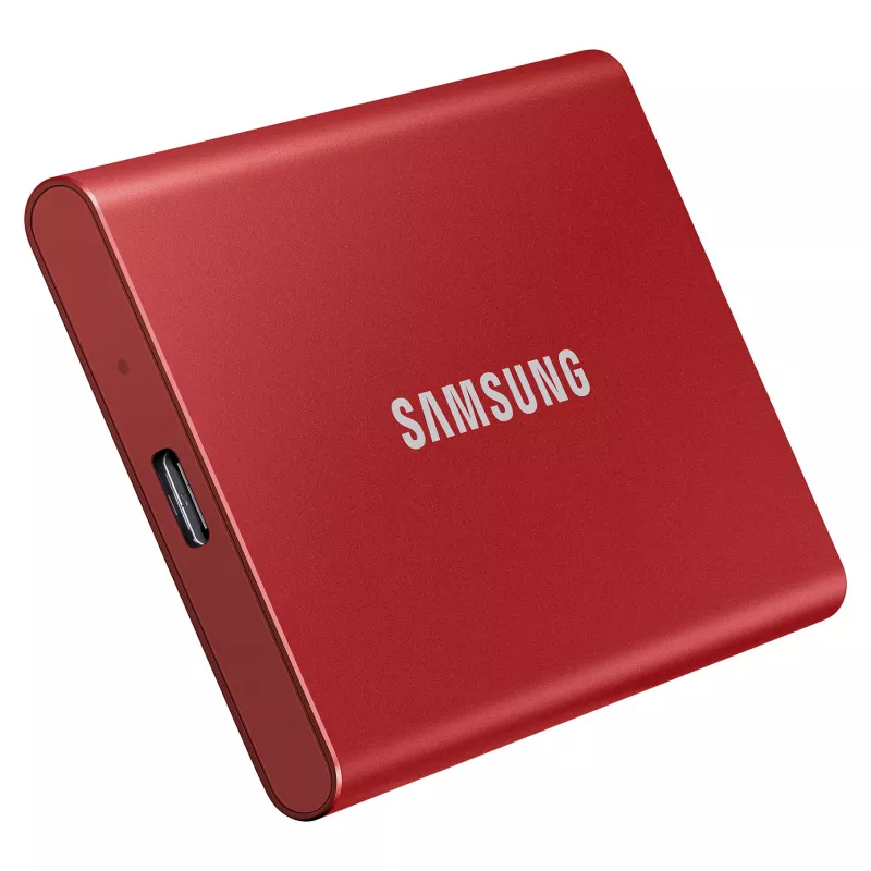 Samsung Portable SSD T7 500GB USB 3.2 Gen 2 Metallic Red ulkoinen SSD-kiintolevy