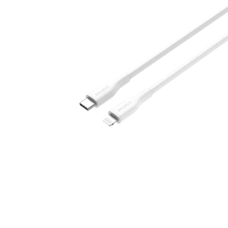 Canyon CLNM60SC10 USB-C - Lightning -kaapeli 1m 60W MFi silikoni valkoinen