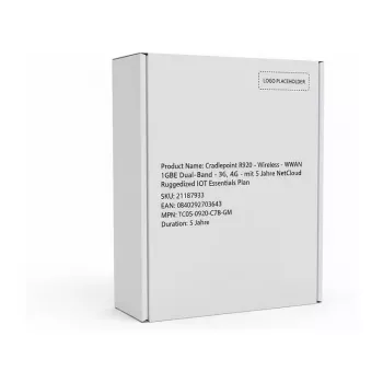 Cradlepoint R920 - langaton reititin - WWAN 1GbE Dual-Band - 3G, 4G - 5 vuoden NetCloud Ruggedized IoT Essentials -suunnitelmalla