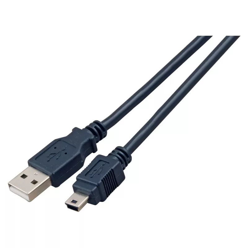 EFB USB 2.0 -liitäntäkaapeli Type-A - Mini B 5-napainen Classic musta 1,5 m
