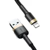 Baseus Cafule Lightning - USB-A -kaapeli 1m musta/kulta