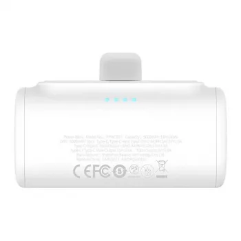 Baseus Compact 5000mAh 20W USB-C varavirtalähde valkoinen