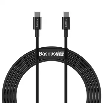 Baseus Superior USB-C - USB-C -kaapeli 1m musta 100W pikalataus ja tietojen synkronointi