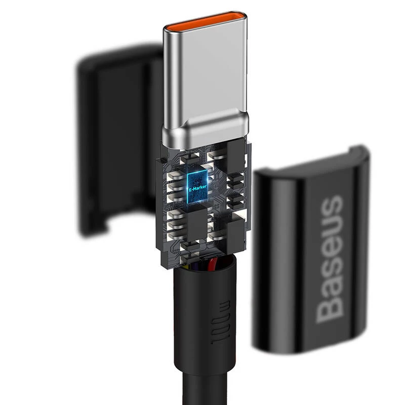 Baseus Superior USB-C - USB-C -kaapeli 1m musta 100W pikalataus ja tietojen synkronointi