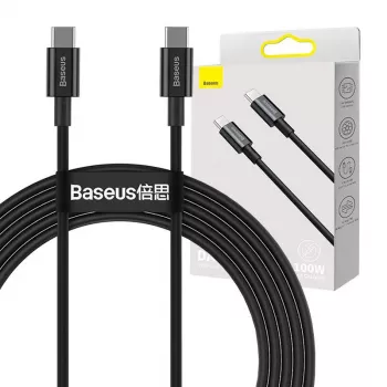 Baseus Superior USB-C - USB-C -kaapeli 1m musta 100W pikalataus ja tietojen synkronointi