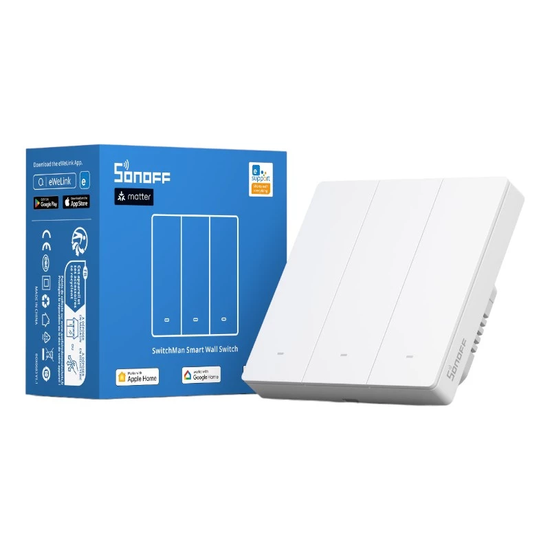 SONOFF M5-3C-86W WiFi Matter -älykytkin (3-kanavainen) valkoinen