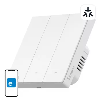SONOFF M5-3C-86W WiFi Matter -älykytkin (3-kanavainen) valkoinen