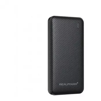 RealPower PB-10000 SSB varavirtalähde 10000 mAh Solid-State Battery musta 22,5 W