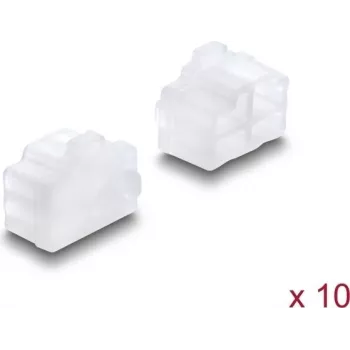 Delock pölysuojus RJ45-naaraspuoleen 10 kpl silikoni läpinäkyvä (87493)