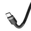 Baseus Cafule USB-C - USB-C -kaapeli PD 2.0 QC 3.0 60W 1 m (musta/harmaa)