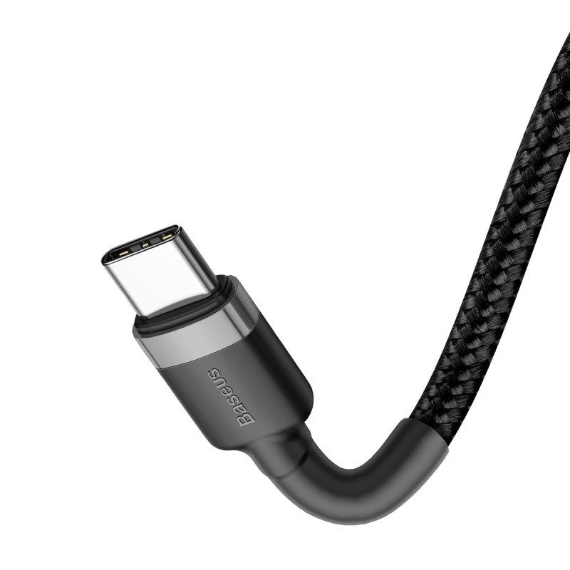 Baseus Cafule USB-C - USB-C -kaapeli PD 2.0 QC 3.0 60W 1 m (musta/harmaa)