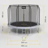 REBEL Active Trampoline PRO 10ft/305 cm turvaverkolla, musta/sininen