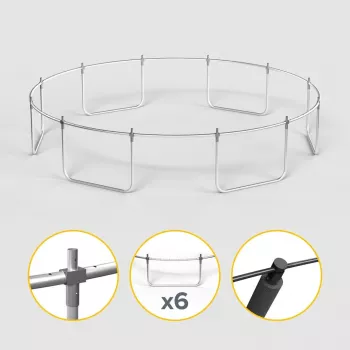 REBEL Active Trampoline PRO 14ft/427 cm turvaverkolla ja tikkailla