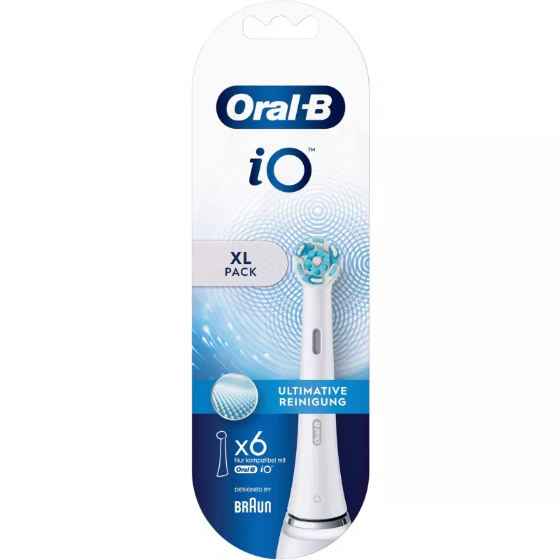 Oral-B iO Ultimate Clean harjaspäät valkoinen, 6 kpl varaosaharjaspäät