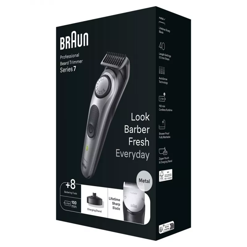 Braun BT7420 partatrimmeri - all-in-one-trimmeri - musta/harmaa
