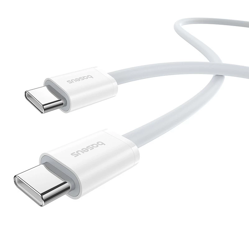 Baseus Superior USB C - USB C datakaapeli 1 m 30 W valkoinen