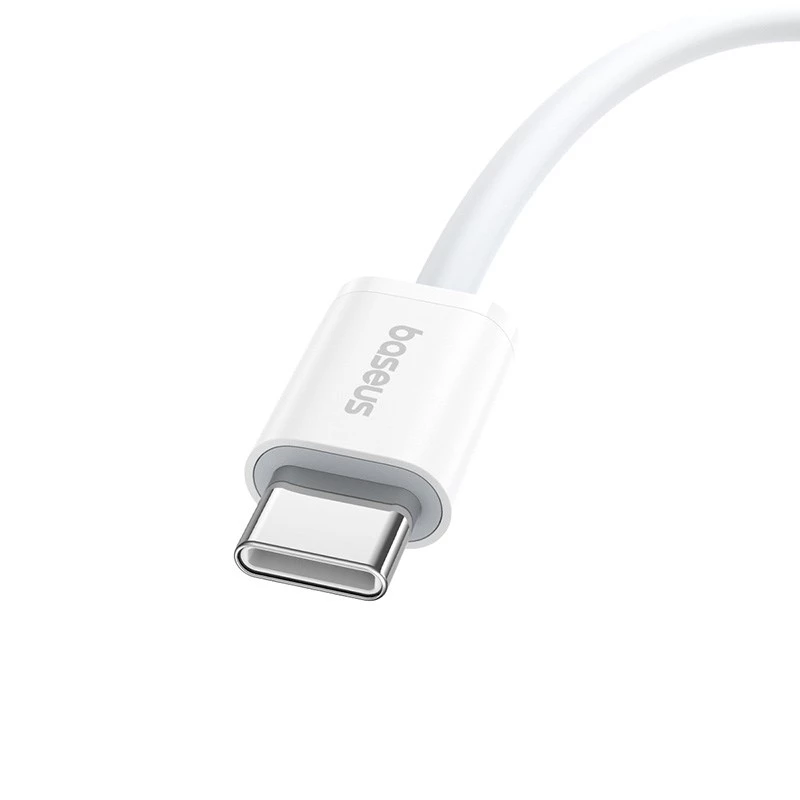 Baseus Superior USB C - USB C datakaapeli 1 m 30 W valkoinen