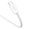 Baseus Superior USB C - USB C datakaapeli 1 m 30 W valkoinen