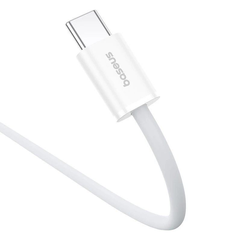 Baseus Superior USB C - USB C datakaapeli 1 m 30 W valkoinen