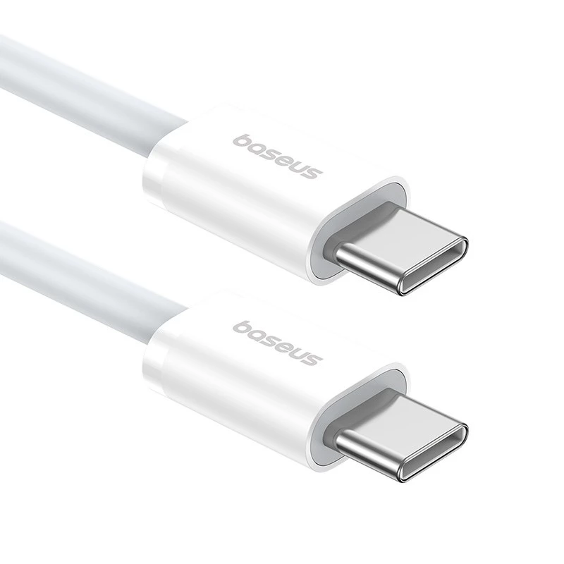 Baseus Superior USB C - USB C datakaapeli 1 m 30 W valkoinen