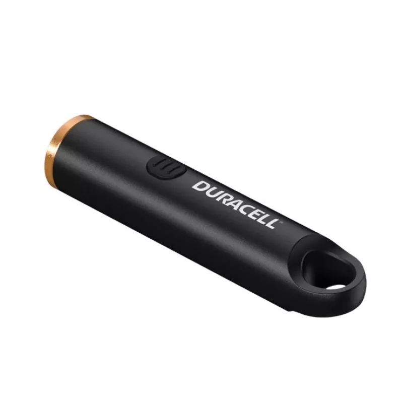 Duracell DK100R avainvalaisin 100 lumenia ladattava musta