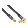 Good Connections SmartFLEX SAT-antennikaapeli, IEC/Coax kulmauros - naaras, kullattu, nelinkertainen suojaus, 120 dB, musta, 1,5 m (GC-M2072)