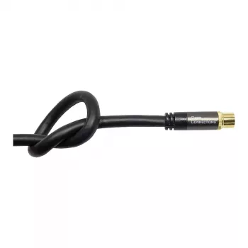 Good Connections SAT-antennikaapeli SmartFLEX, IEC/Coax kulmauros - naaras, kullattu, nelinkertainen suojaus, 120 dB, musta, 2 m