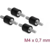 Delock tärinänvaimennin M4 x 0,7 mm D 10 x H 10 mm 2 x ulkokierteellä 4 kpl musta (60798)