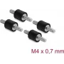 Delock tärinänvaimennin M4 x 0,7 mm D 10 x H 10 mm 2 x ulkokierteellä 4 kpl musta (60798)