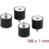 Delock tärinänvaimennin M6 x 1 mm D 25 x H 20 mm sisä- ja ulkokierteellä 4 kpl musta