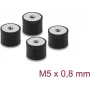 Delock tärinänvaimennin M5 x 0,8 mm D 20 x H 15 mm 2 x sisäkierteellä 4 kpl musta