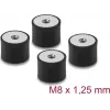 Delock tärinänvaimennin M8 x 1,25 mm D 40 x H 30 mm 2 x sisäkierteellä 4 kpl musta