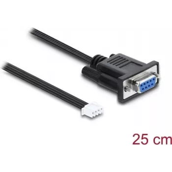 Delock sarjaporttikaapeli RS-232 D-Sub 9 naaras JST XH 4-napainen liitin naaras 25 cm