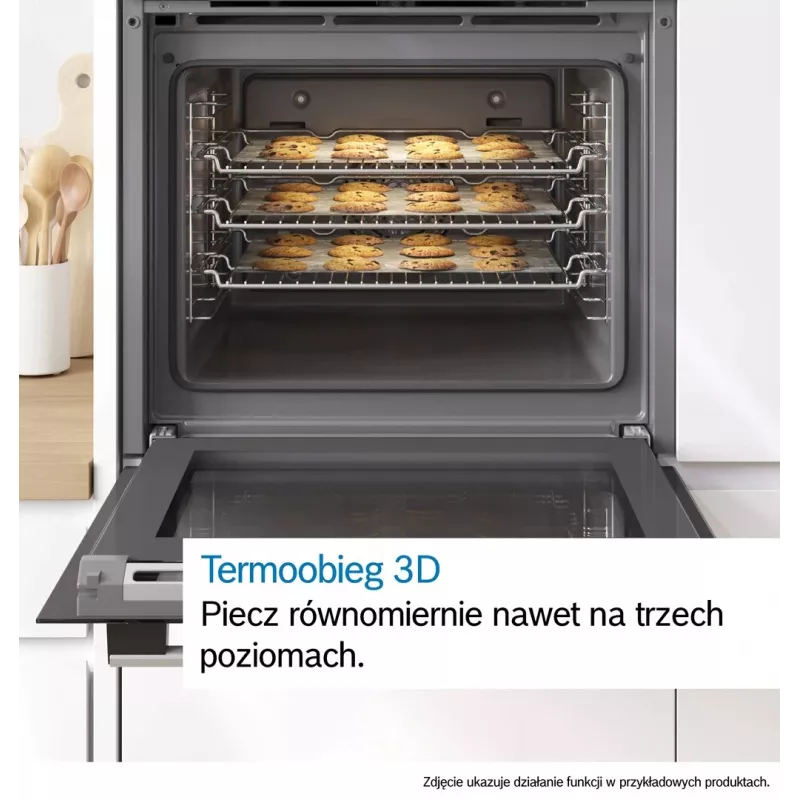 BOSCH HBG571EB4 kalusteisiin asennettava uuni, musta, 71 L, pyrolyyttinen itsepuhdistus, 7 lämmitystapaa