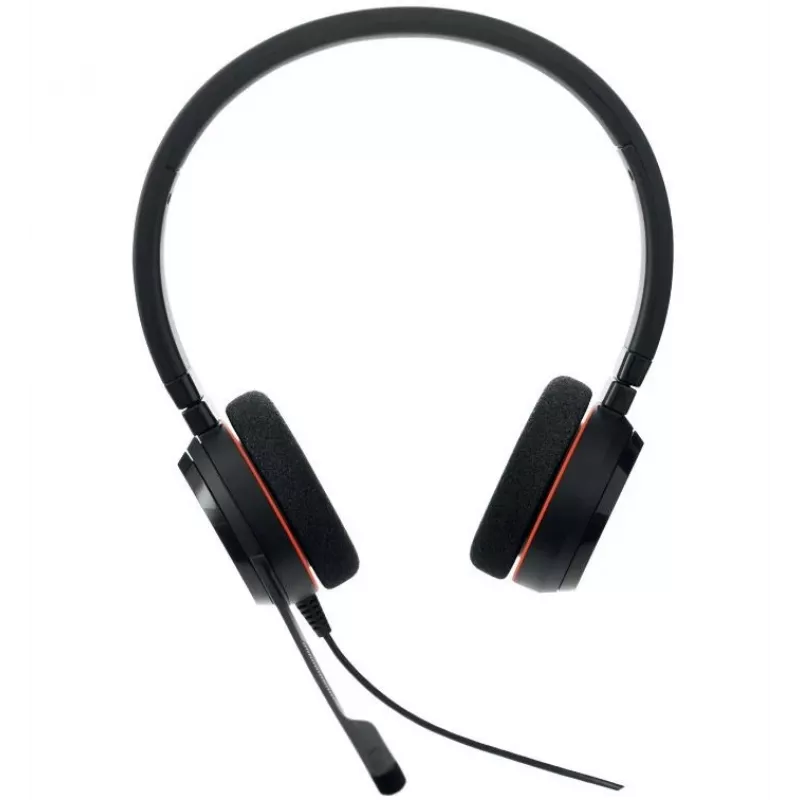 Jabra Evolve 20 MS stereo USB-C on-ear-headset kohinaa vaimentavalla mikrofonilla, musta