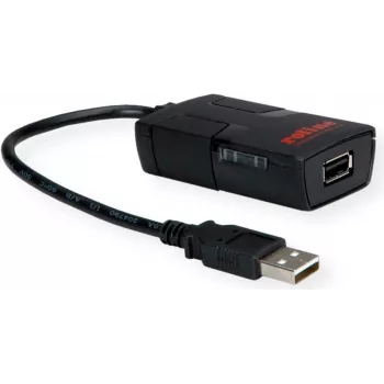 ROLINE USB 2.0 -sovitin Type-A uros–Type-A uros musta