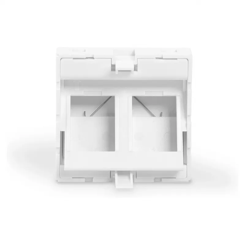 DIGITUS Keystone -peitelevy 2-portti 45x45 mm kulma valkoinen