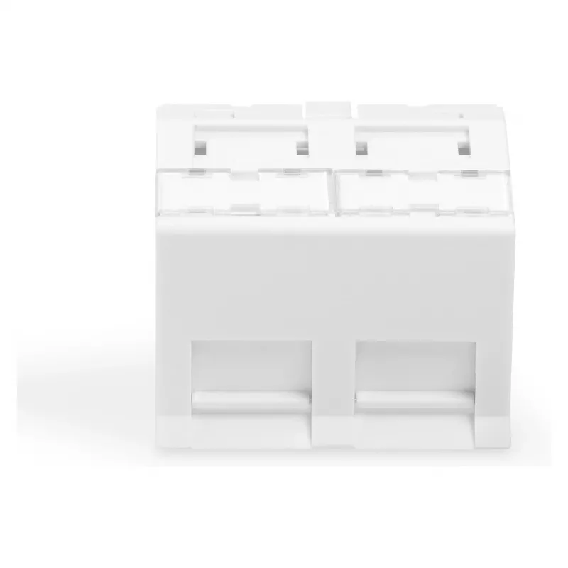 DIGITUS Keystone -peitelevy 2-portti 45x45 mm kulma valkoinen