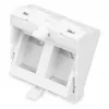 DIGITUS Keystone -peitelevy 2-portti 45x45 mm kulma valkoinen