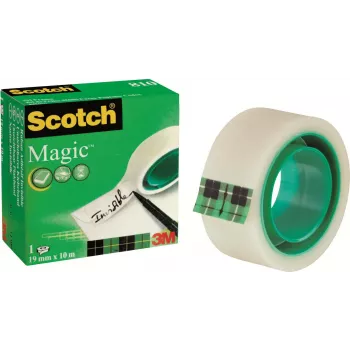 3M Scotch Magic Tape 810, näkymätön, 19 mm x 10 m, sydämen halkaisija 25 mm, matta, 1 rulla