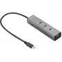Sandberg USB-C 5-in-1 MediaDock - telakointiasema - hopea/harmaa