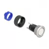 Delock painonappikytkin 22 mm litteä muovi valkoinen LED