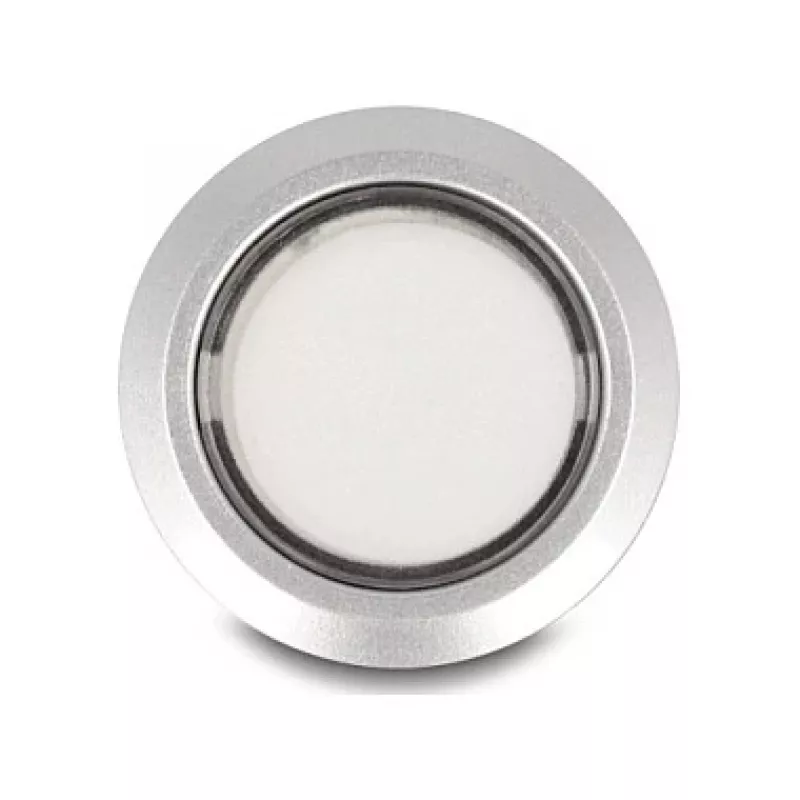 Delock painonappikytkin 22 mm litteä muovi valkoinen LED