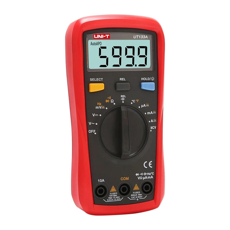 Uni-T UT133A kädessä pidettävä digitaalinen yleismittari 6000 counts True RMS auto ranging